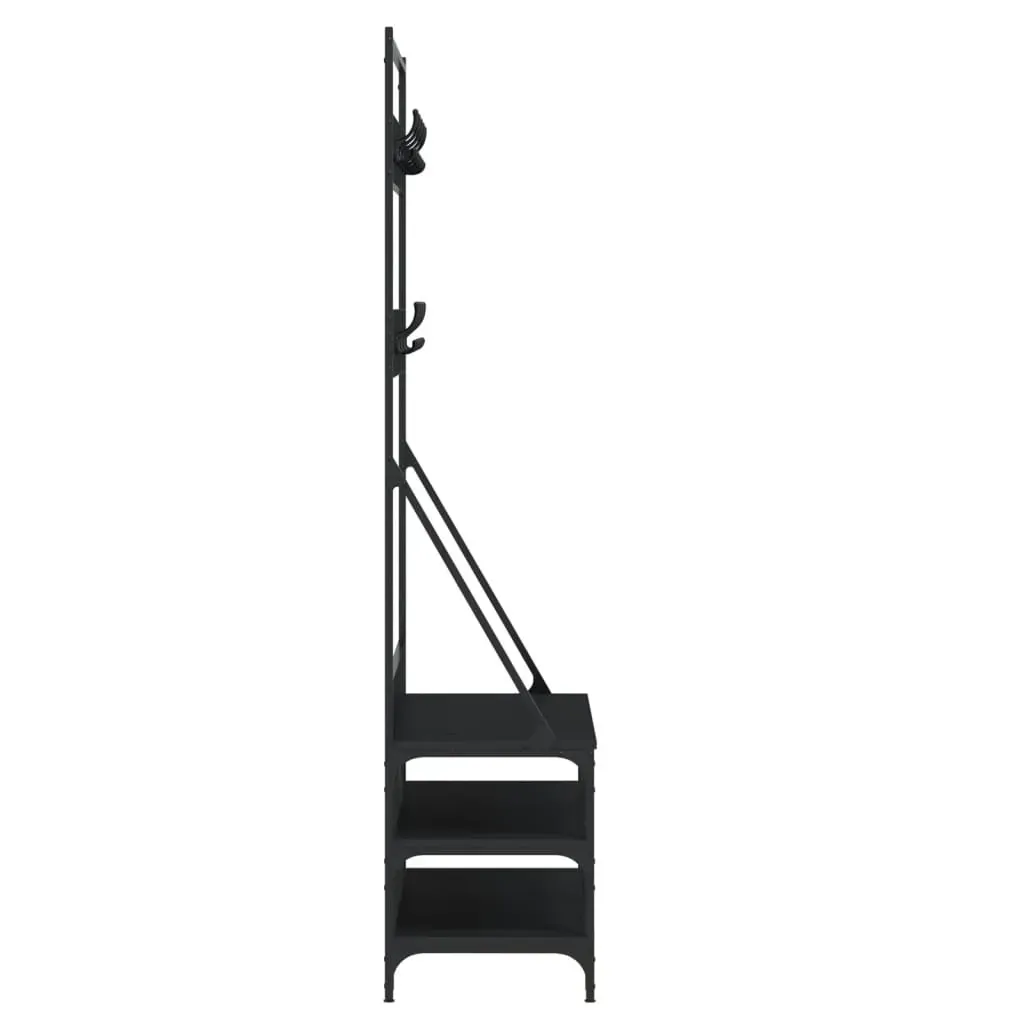 Clothes Rack with Shoe Storage Black 100x40x184 cm Price