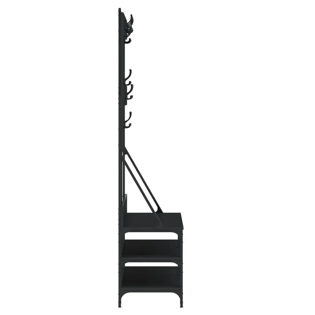 Clothes Rack with Shoe Storage Black 100x40x184 cm Price
