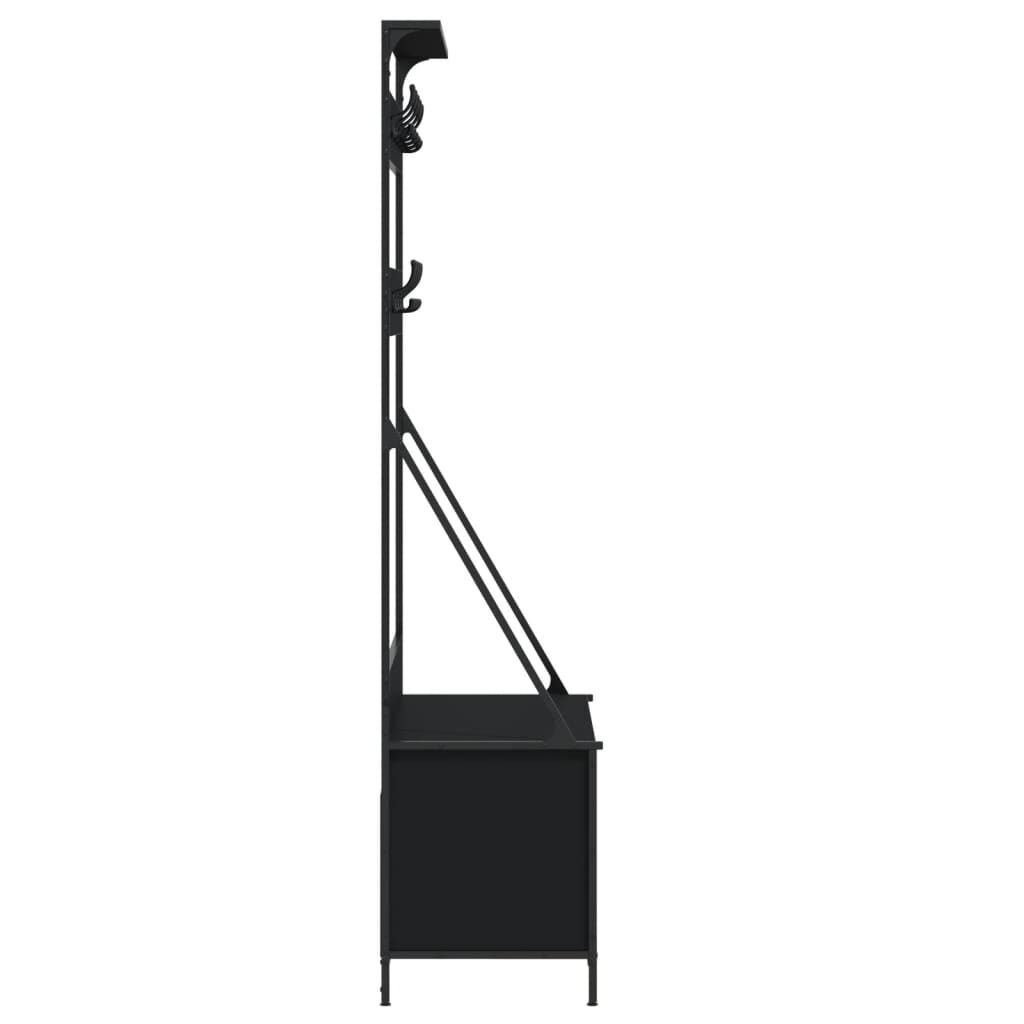 Clothes Rack with Shoe Storage Black 100x41x184 cm Price