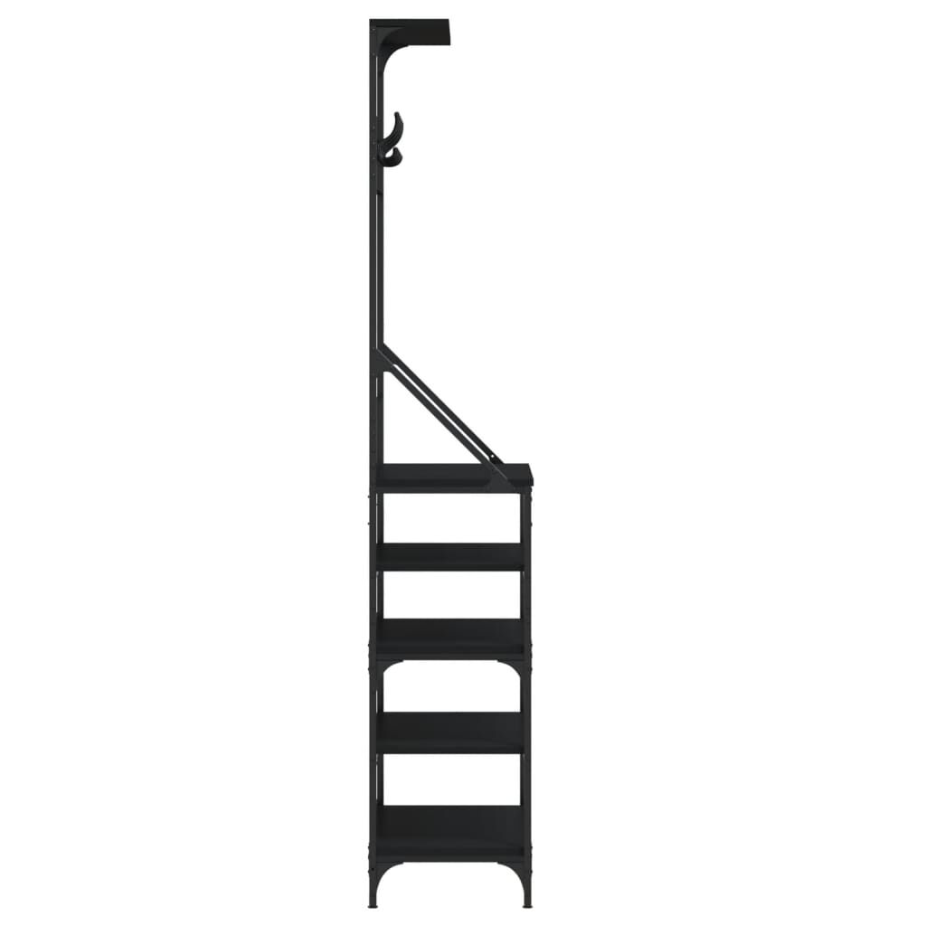 Clothes Rack with Shoe Storage Black 70x34x184 cm Price