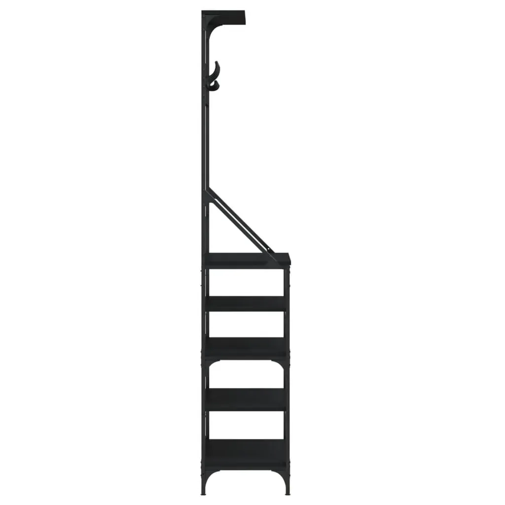 Clothes Rack with Shoe Storage Black 70x34x184 cm Price