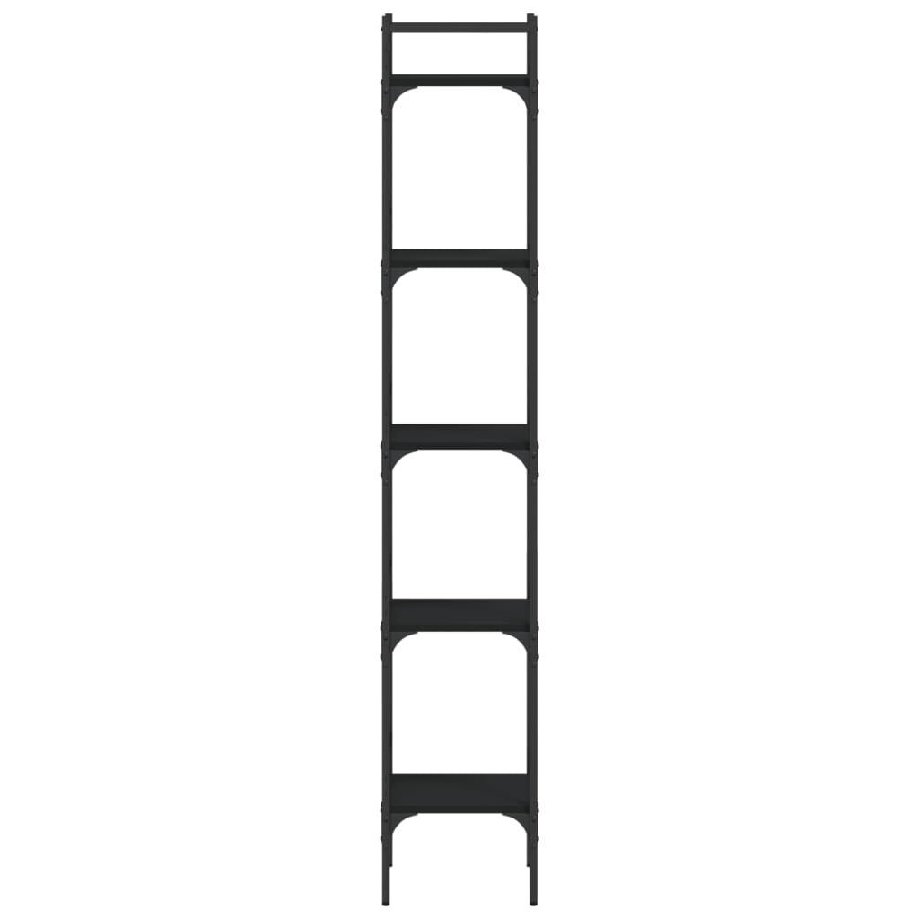 Bookshelf 5-Tier Black 35x30x174 cm Engineered Wood Price