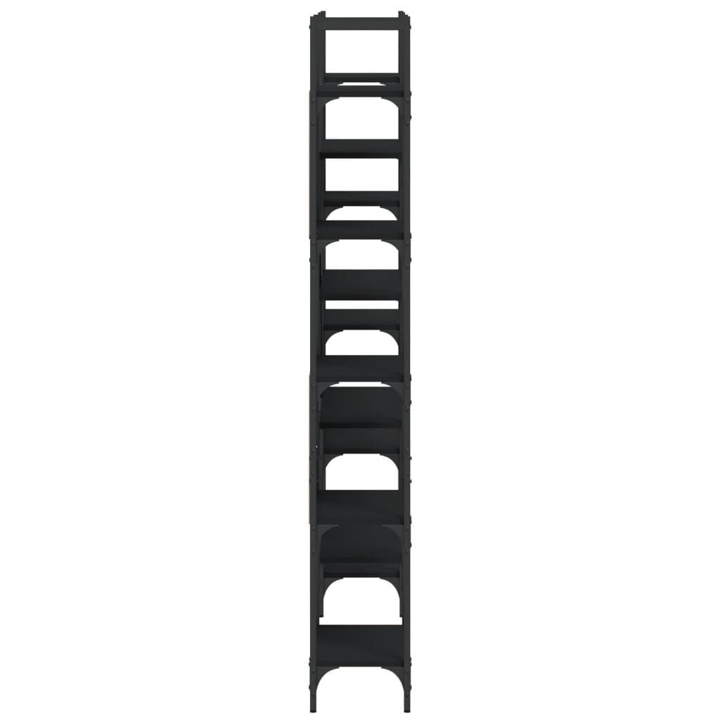 Bookshelf Black 155.5x24x166.5 cm Engineered Wood Price