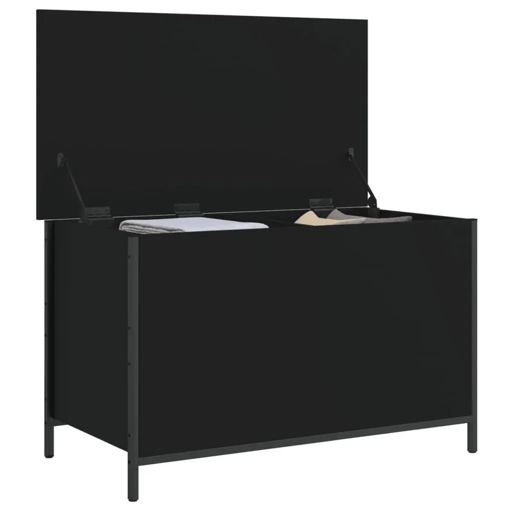 Storage Bench Black 80x42.5x50 cm Engineered Wood Price
