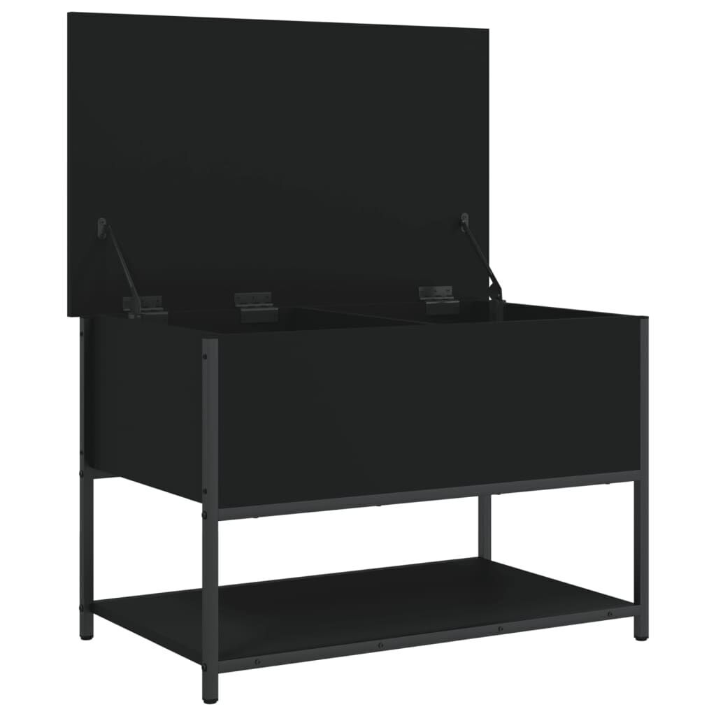 Storage Bench Black 70x42.5x47 cm Engineered Wood Price