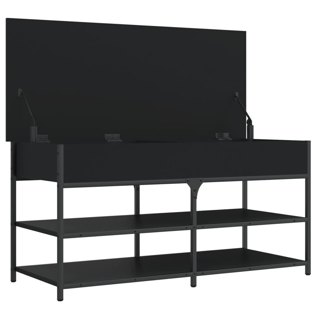 Shoe Bench Black 100x42.5x50 cm Engineered Wood Price
