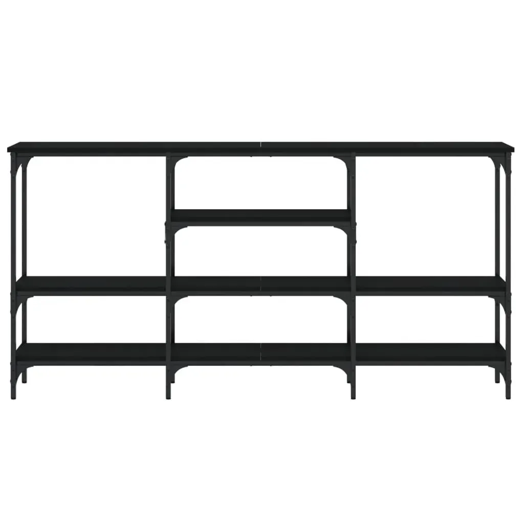 Console Table Black 160x29x80 cm Engineered Wood Price
