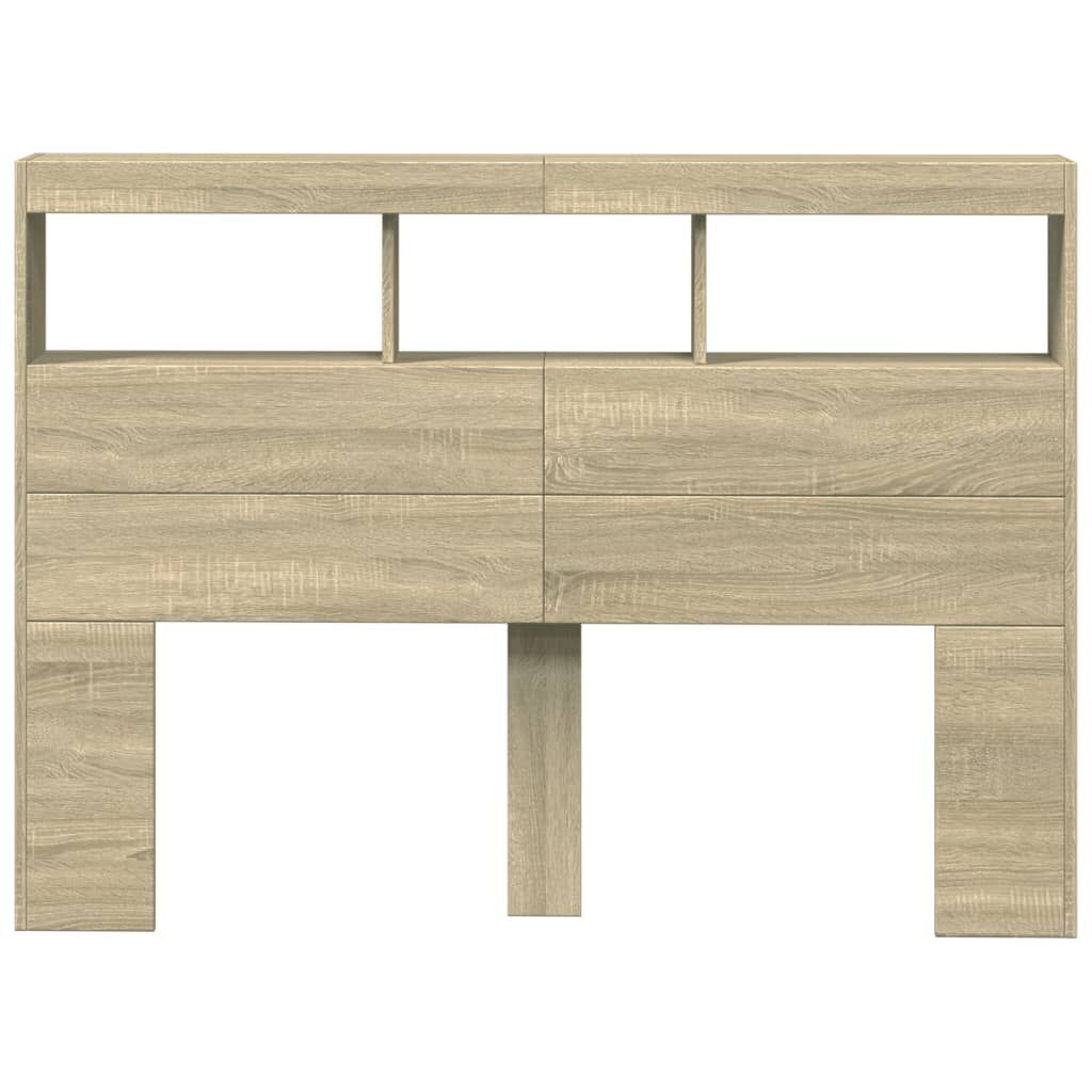 Headboard Cabinet with LED Sonoma Oak 140 cm Price