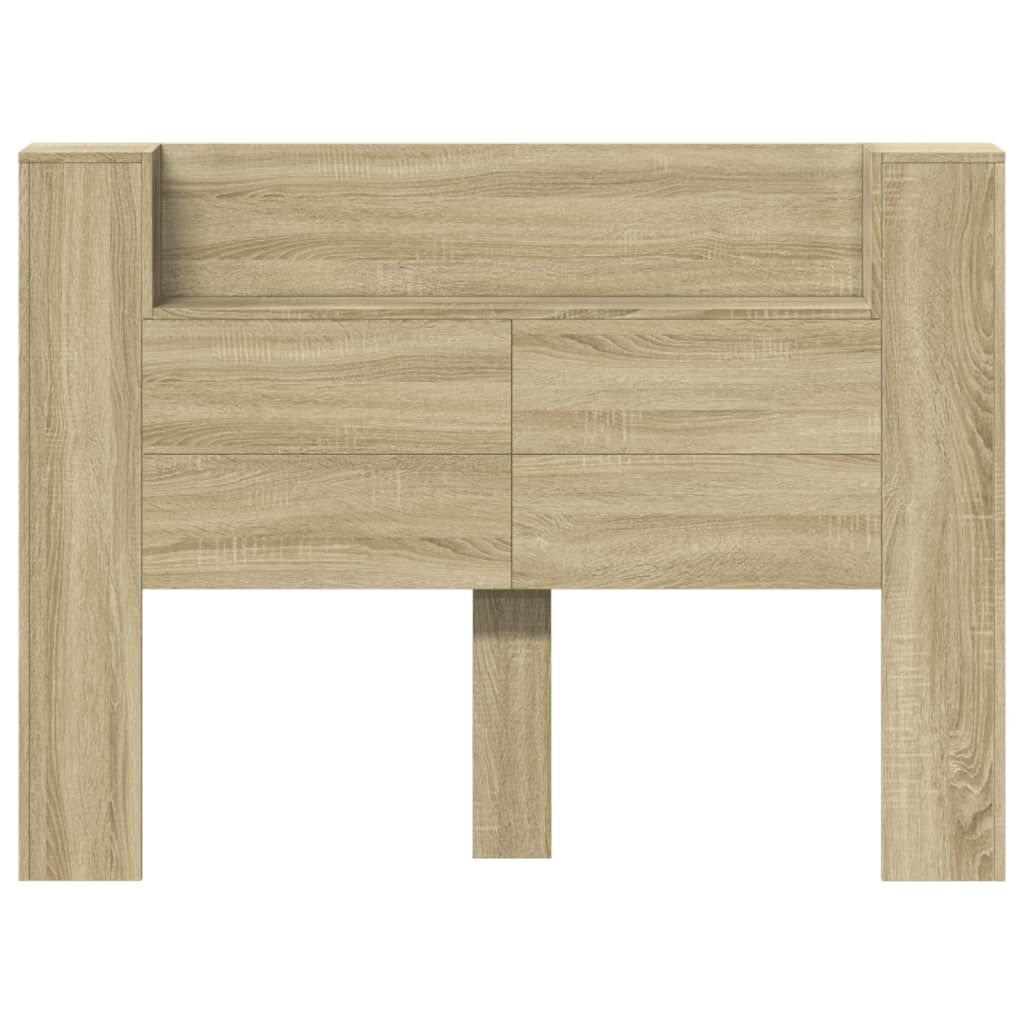 Headboard Cabinet with LED Sonoma Oak 140 cm Price