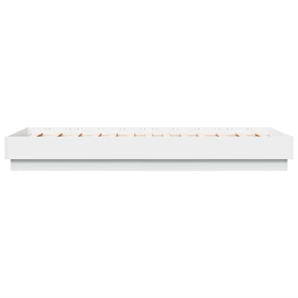 Bed Frame without Mattress White 90x190 cm Engineered Wood Price