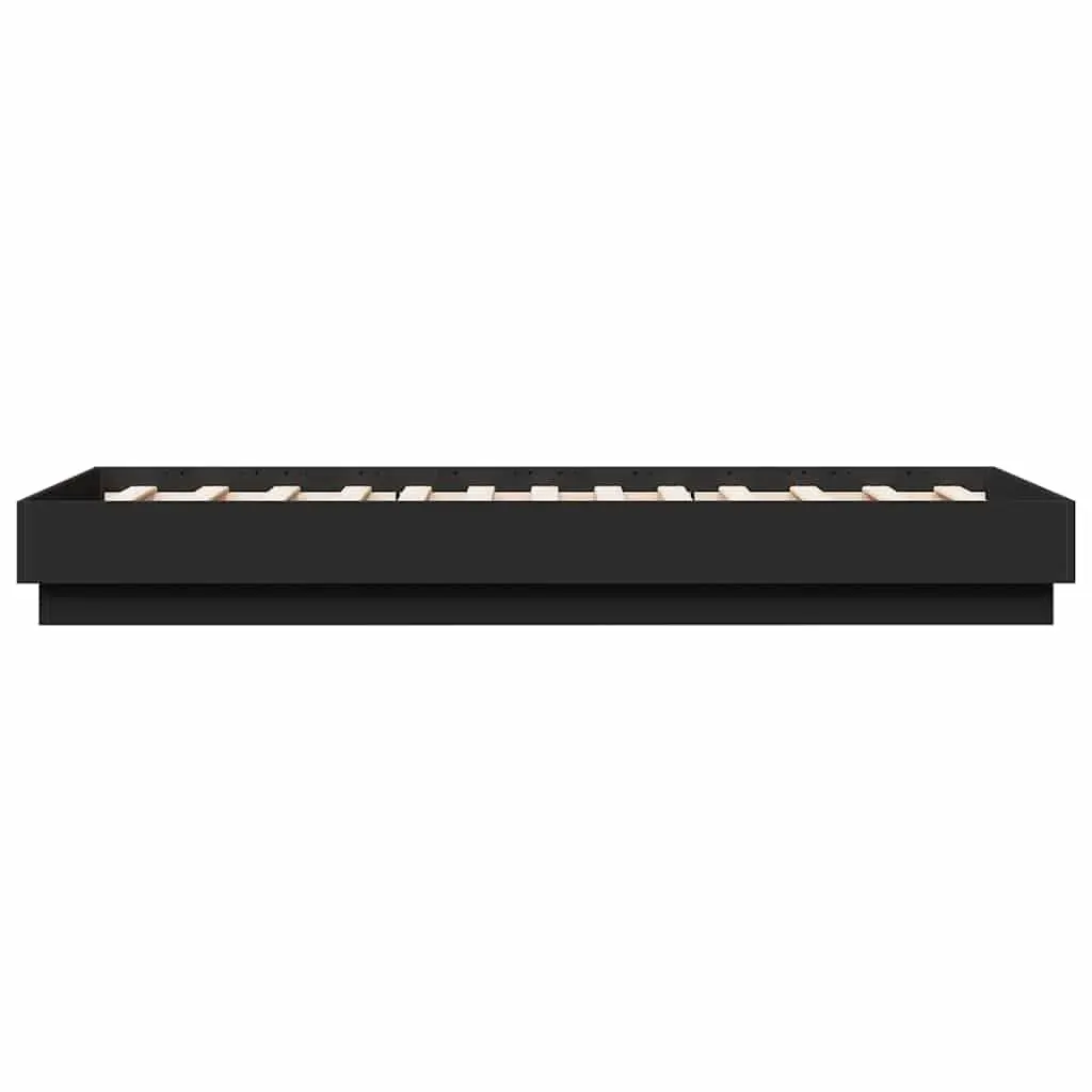 Bed Frame without Mattress Black 90x190 cm Engineered Wood Price
