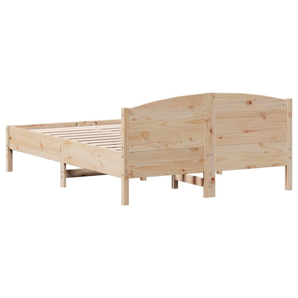 Bed Frame without Mattress 135x190 cm Solid Wood Pine Price