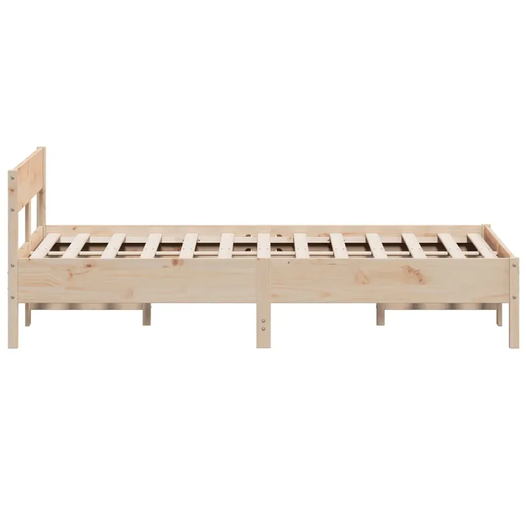 Bed Frame without Mattress 135x190 cm Solid Wood Pine Price