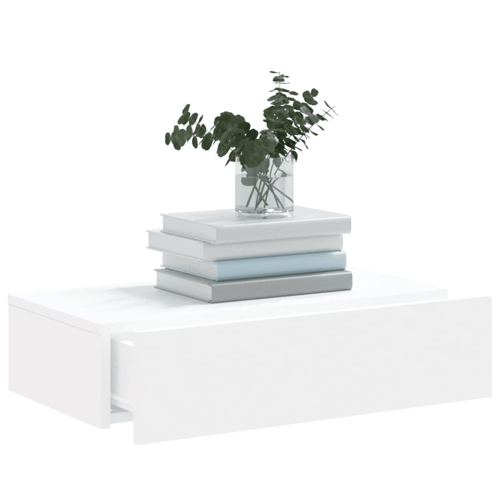 TV Cabinet with LED Lights White 60x35x15.5 cm Price