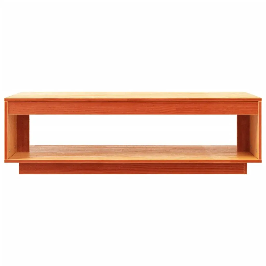 Coffee Table Wax Brown 110x50x33.5 cm Solid Wood Pine Price