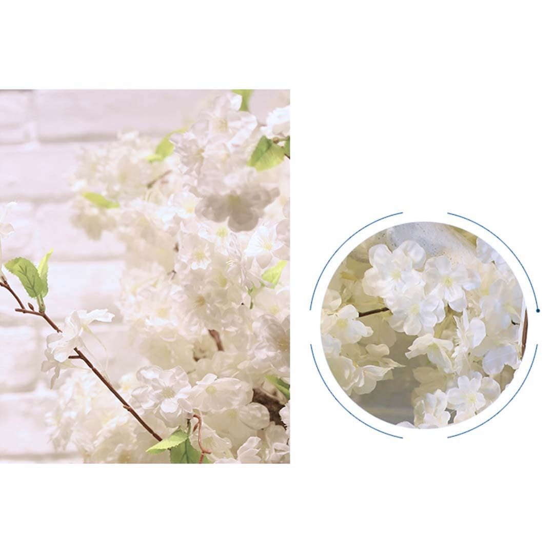10x artificial silk flower fake cherry blossom bouquet table decor white Price
