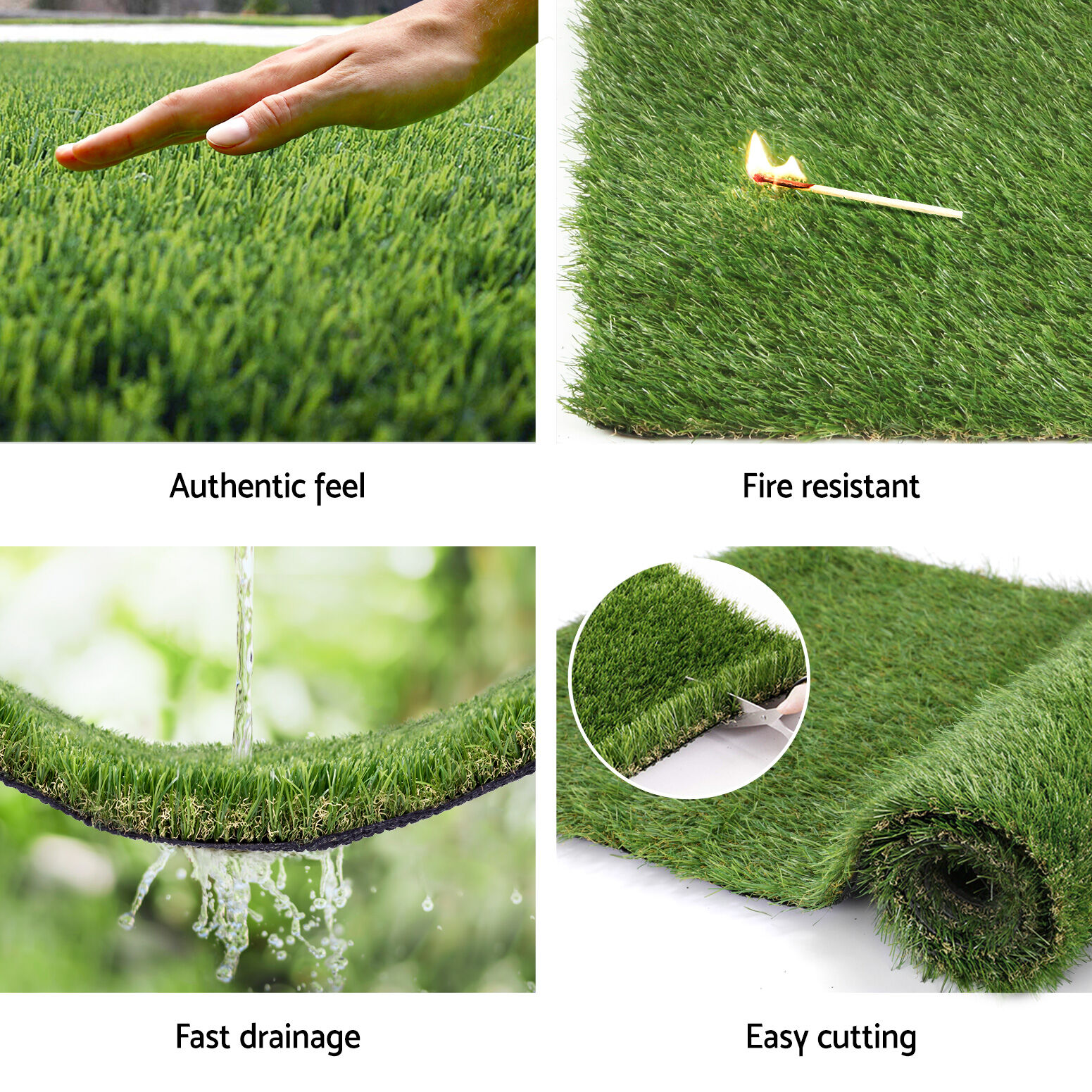 Artificial Grass 30mm 2mx5m 50SQM Synthetic Fake Lawn Turf Plastic Plant 4-coloured Price