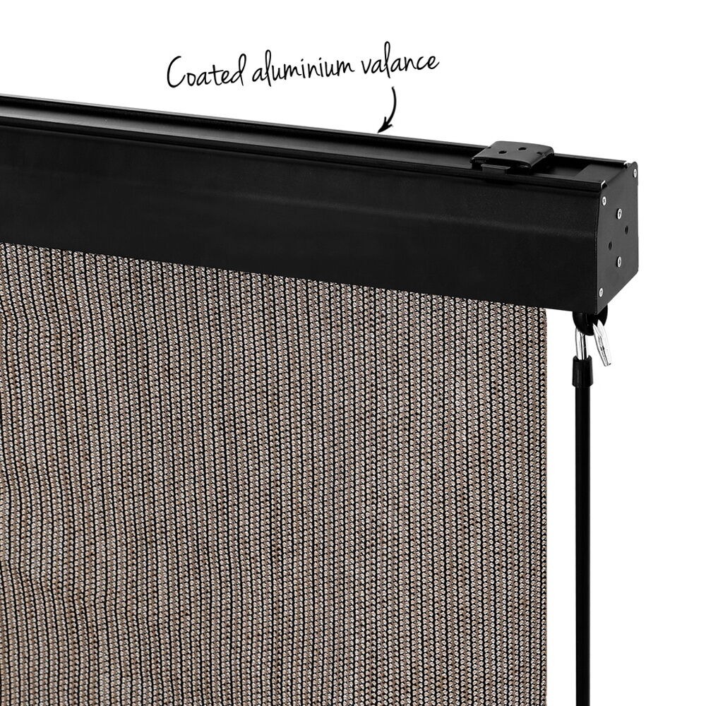 Instahut Outdoor Blinds Light Filtering Roll Down Awning Shade 2.1X2.5M Brown Price