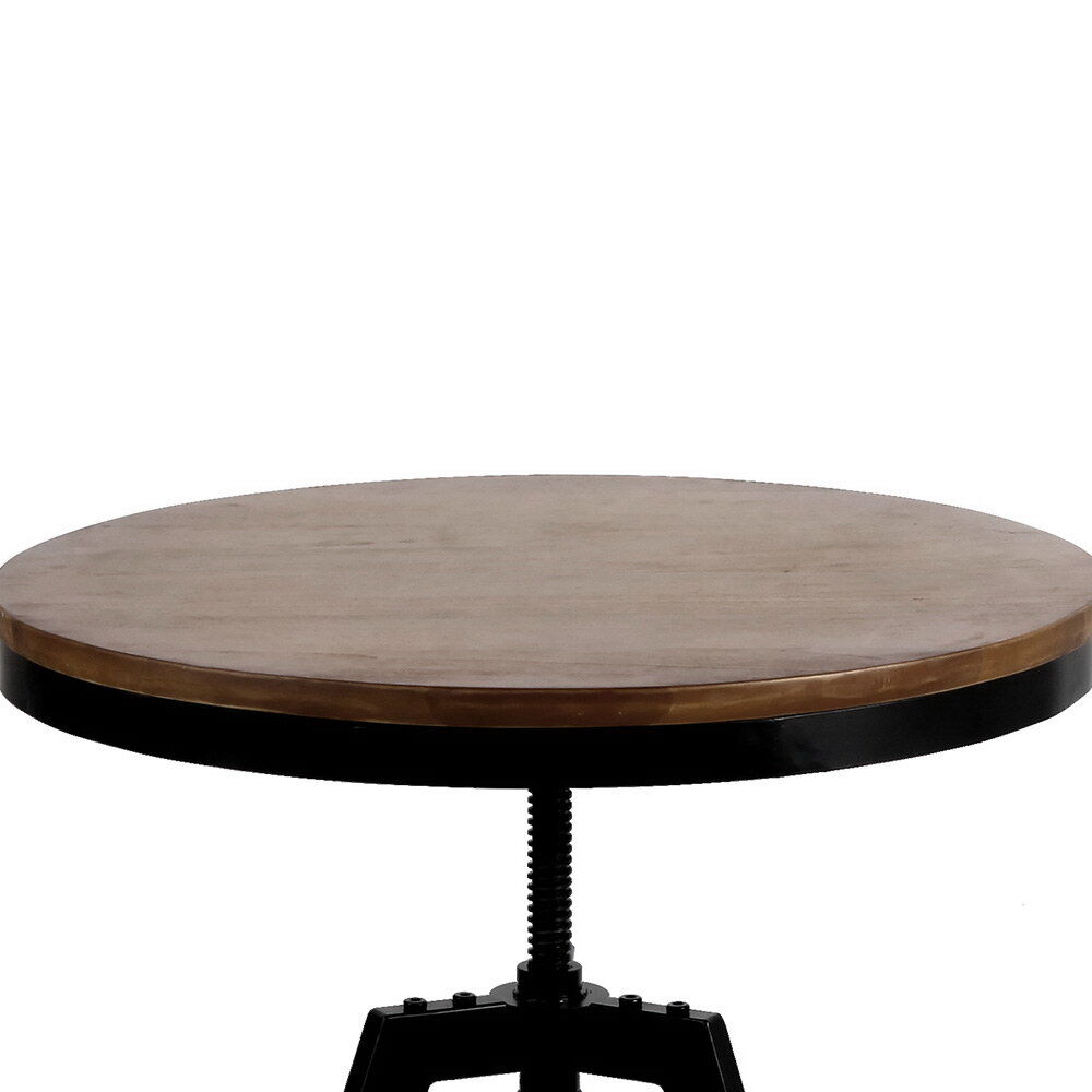 Bar Table 67-86CM Height Round Brown Price