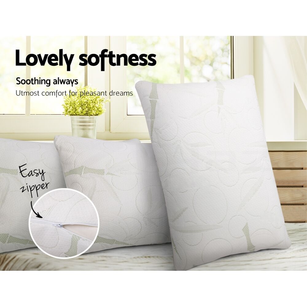 Memory Foam Pillow Bamboo Twin Pack Price