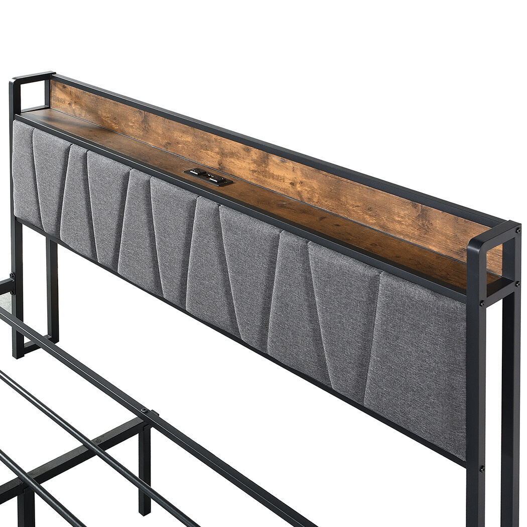 levede double bed frame tufted headboard usb charge Price