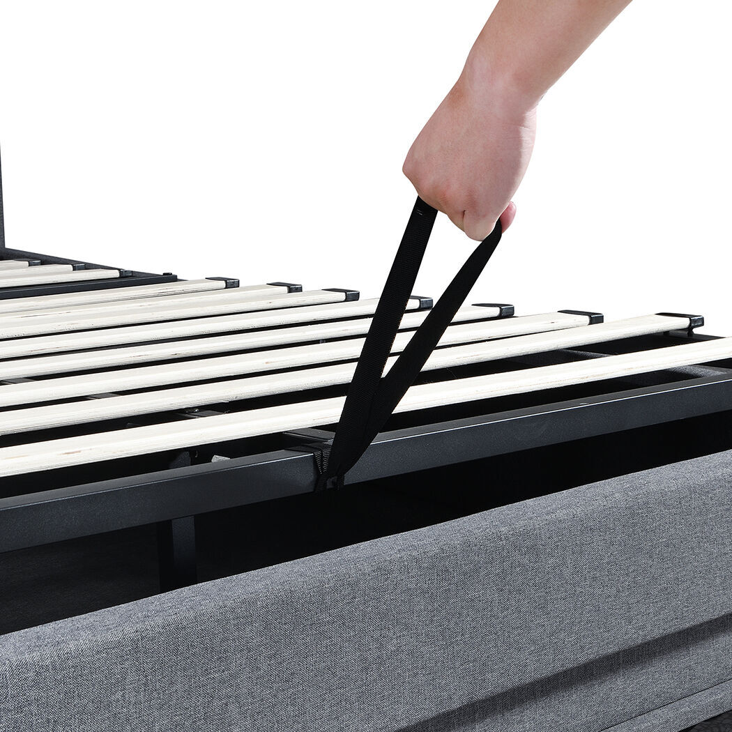 levede queen bed frame gas lift led light Price