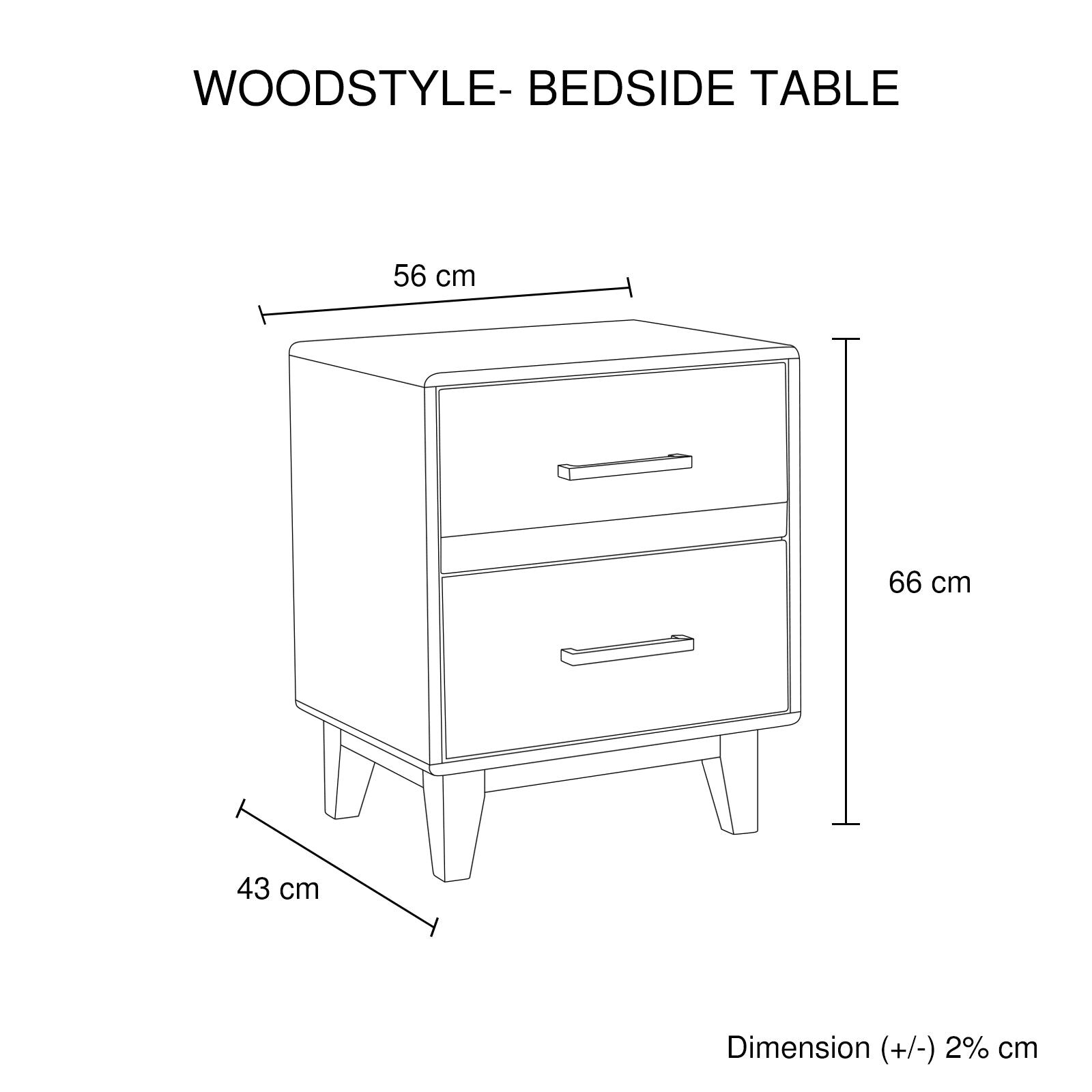 Woodstyle Bedside Table Antique Light Brown Price