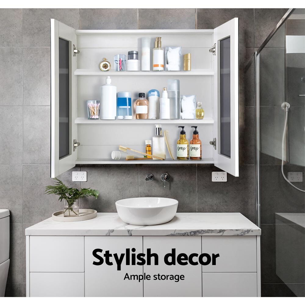Bathroom Mirror Cabinet 750x720mm White Price
