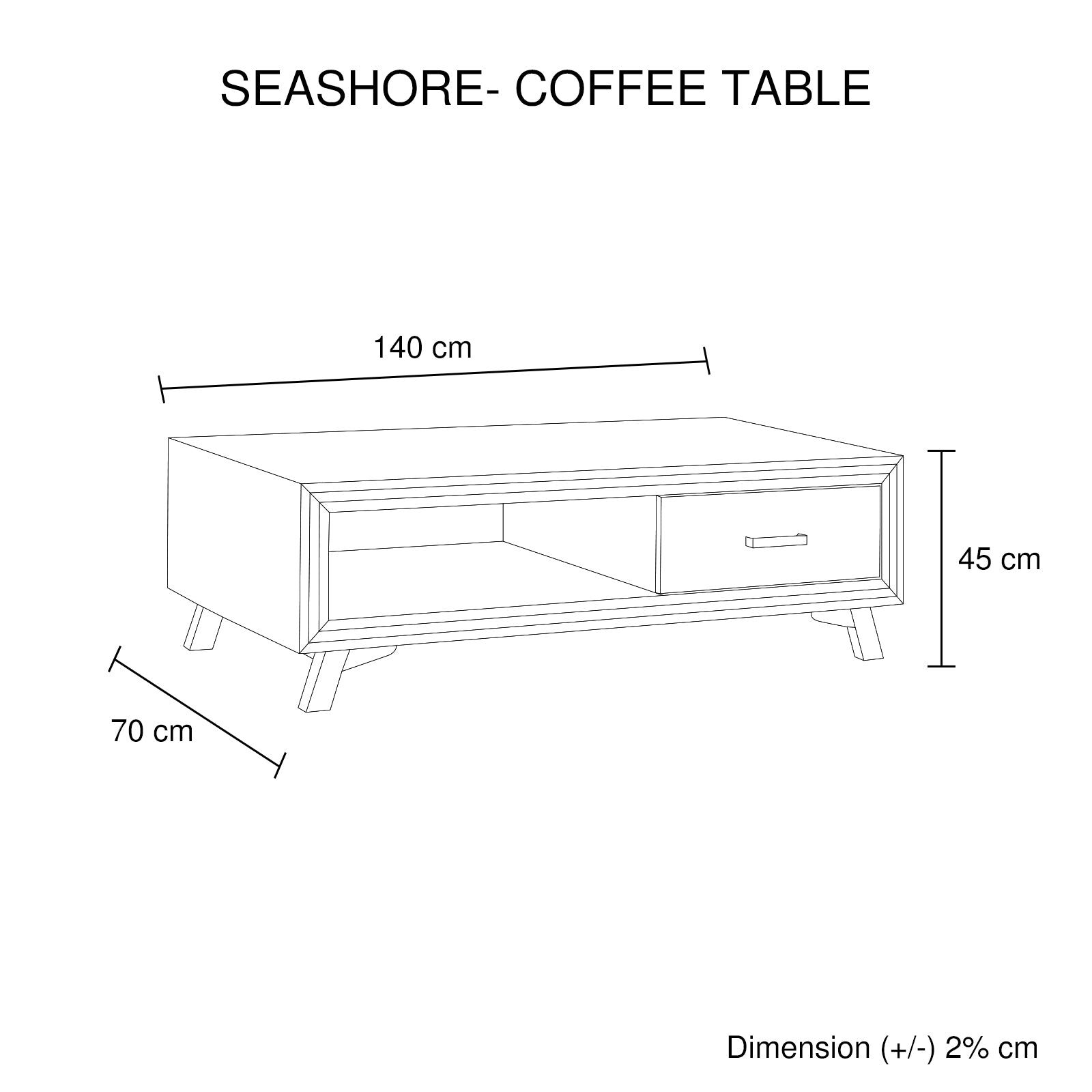 Seashore Coffee Table Silver Brush Price