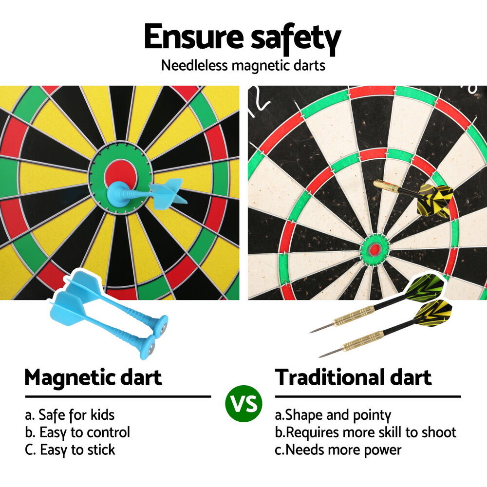 16" Magnetic Dartboard Dart Board 6 Darts Kid Adult Family Party Game Gift Toy Price