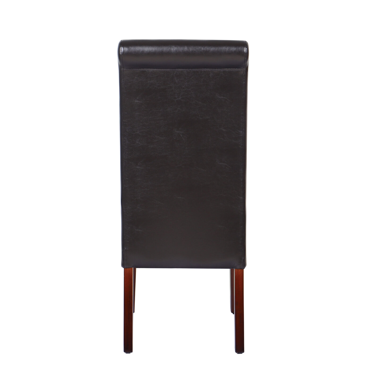 2x Wooden Frame Brown Leatherette Dining Chairs with Solid Pine Legs Price