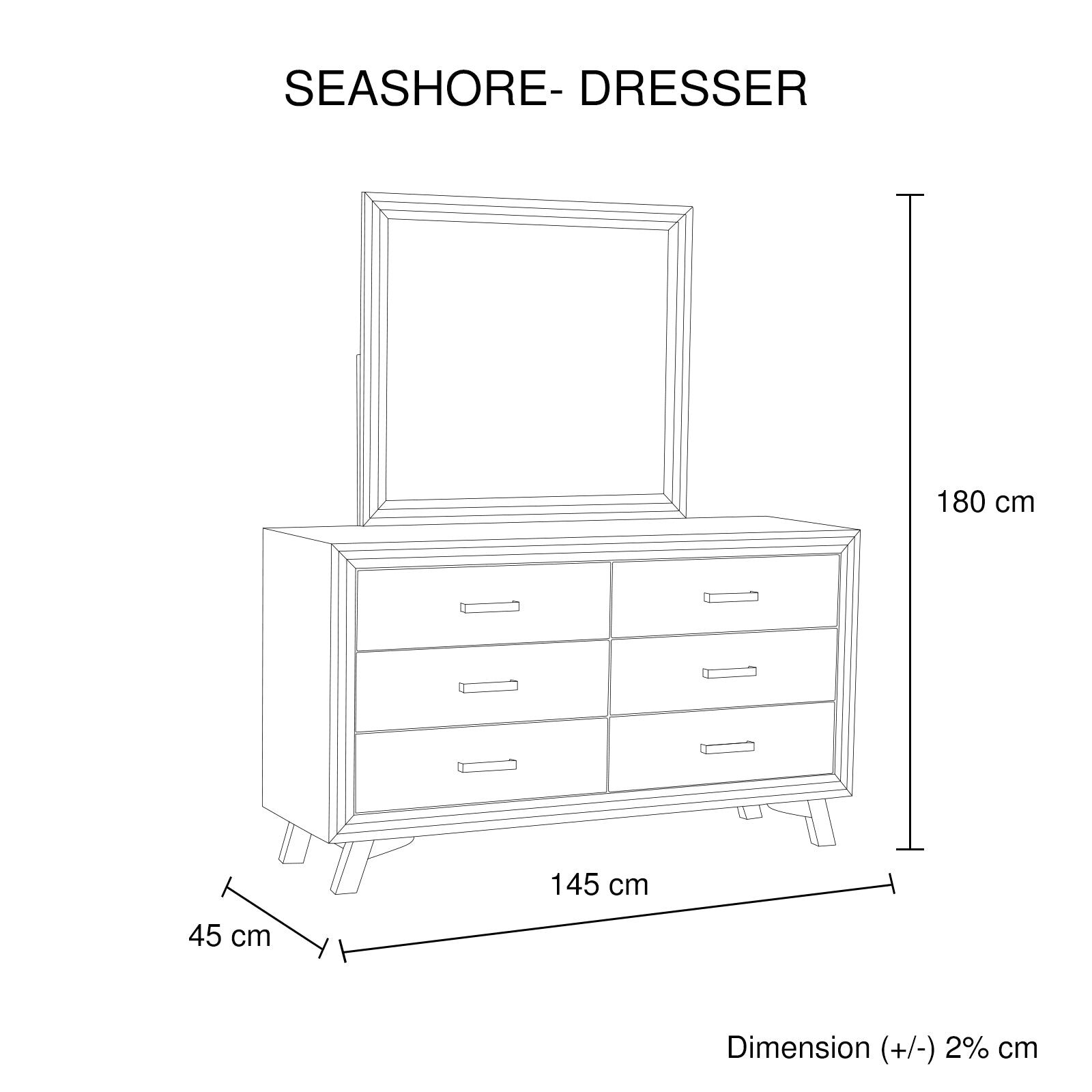 Seashore Dresser Silver Brush With Mirror Price