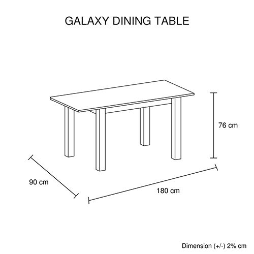 Galaxy Dining Table White Ash Colour Price