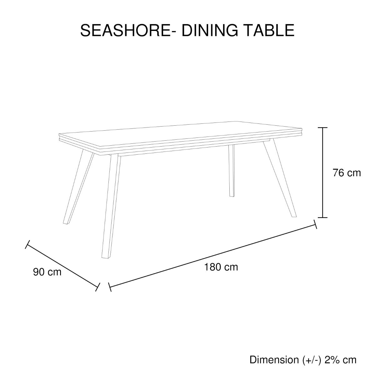 Seashore Dining Table Silver Brush Price