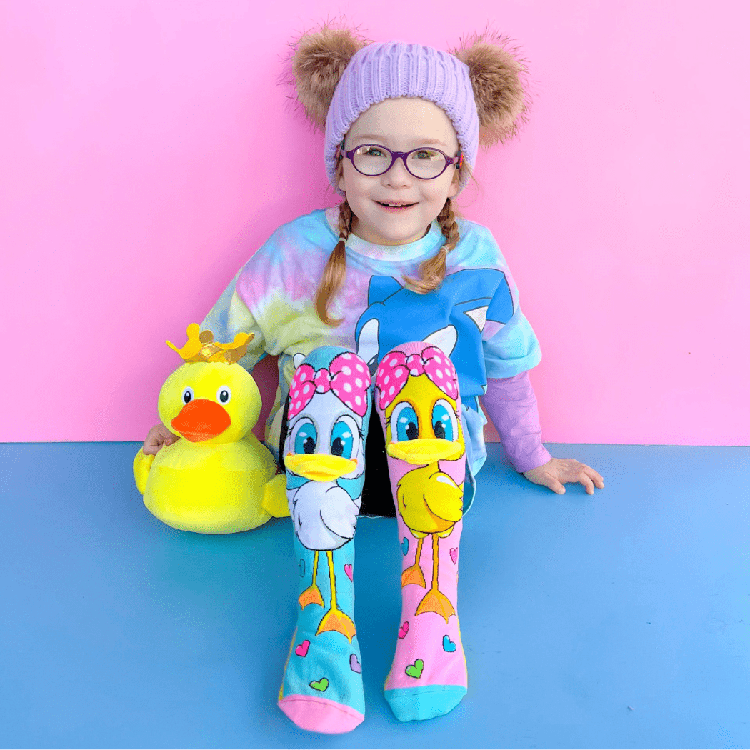 Fluffy Duck Socks With Bill Toddler Ages 3 - 5 Price