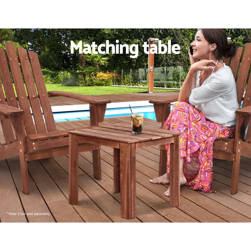 Coffee Side Table Wooden Desk Outdoor Furniture Camping Garden Brown Price