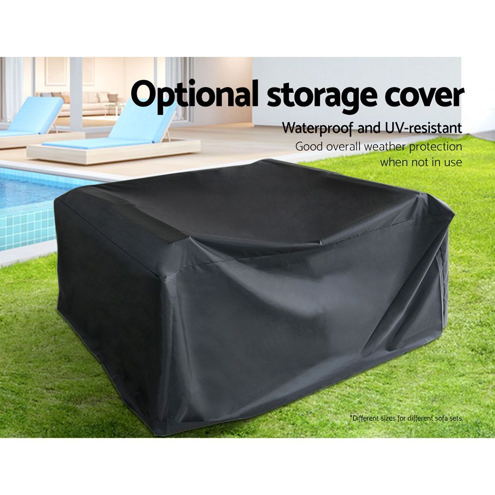 Gardeon 10-Piece Outdoor Sofa Set Wicker Couch Lounge Setting Cover Price
