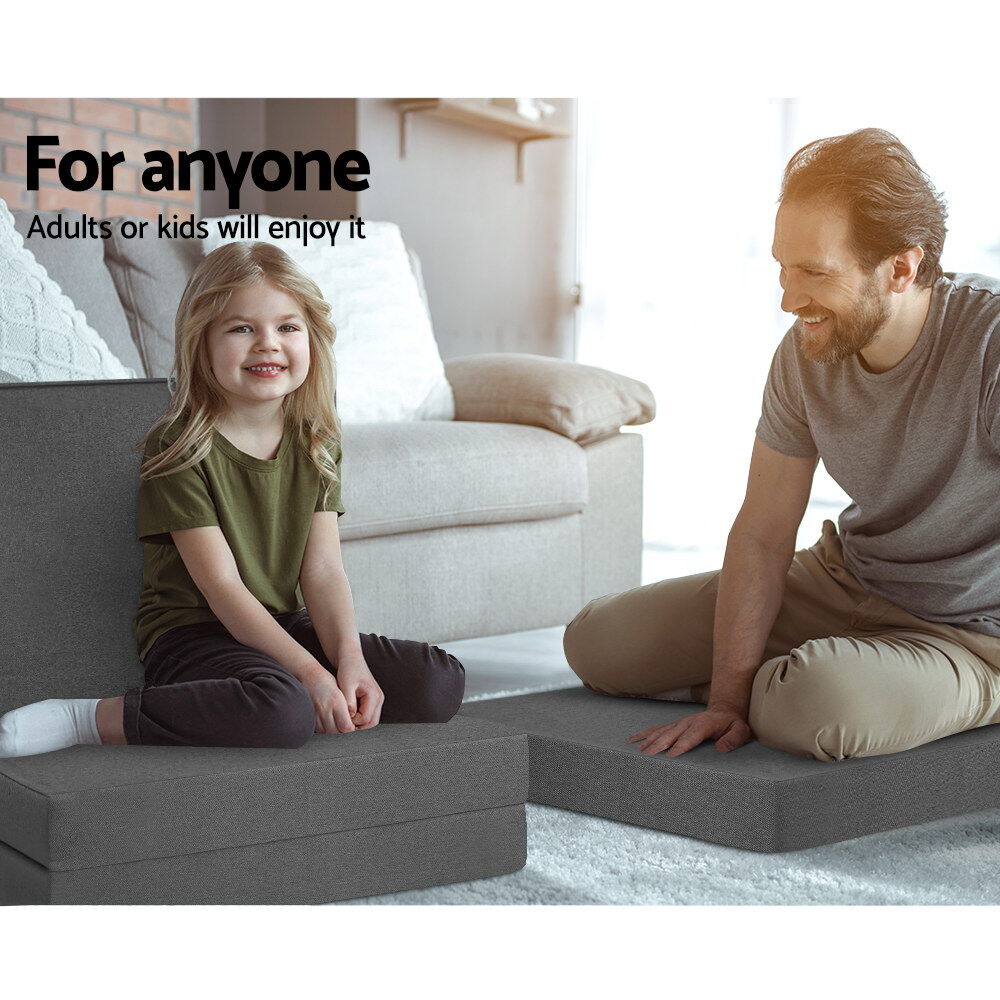 Foldable Mattress Folding Foam Bed Single Grey Price
