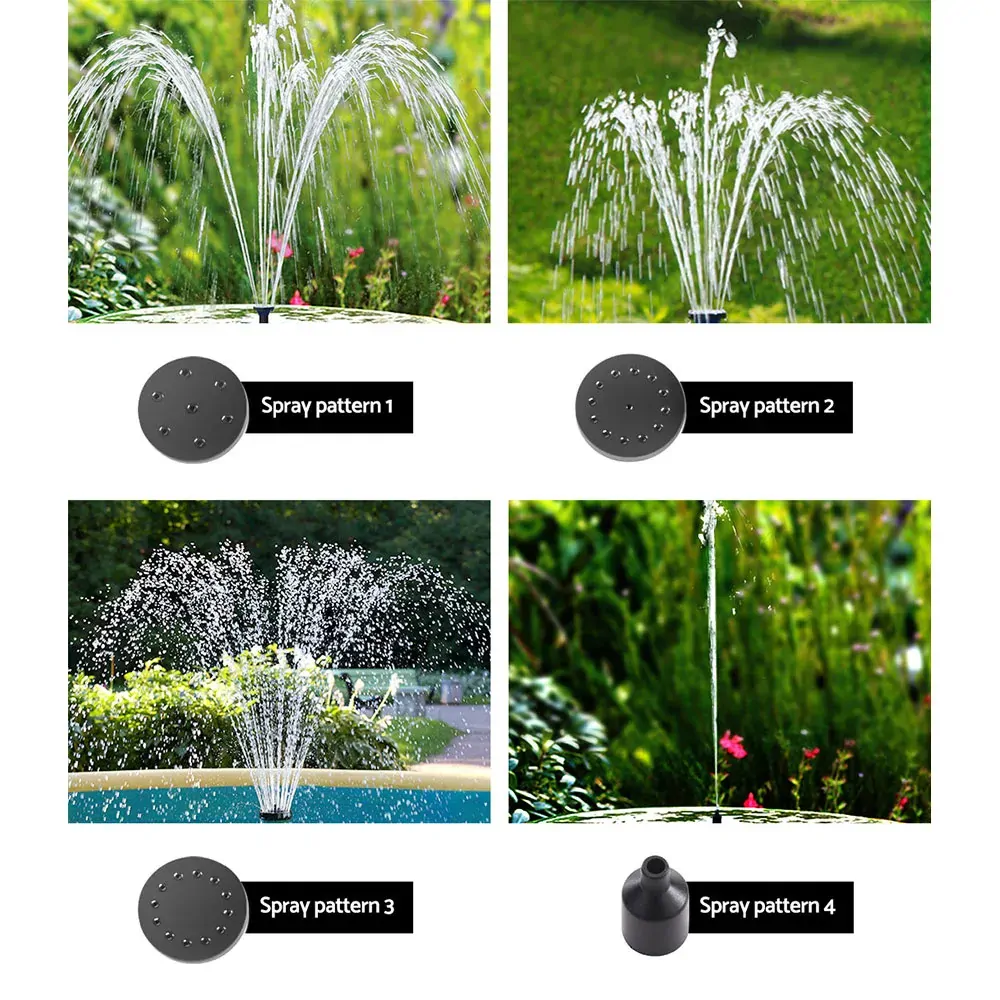 Gardeon Solar Pond Pump Submersible Fountain with Battery Kit LED Lights 5.2FT Price