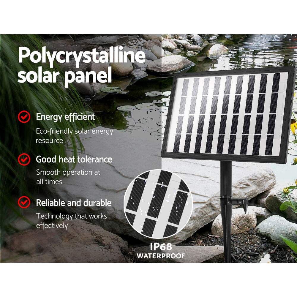 Solar Pond Pump with Battery LED Lights 4 FT Price