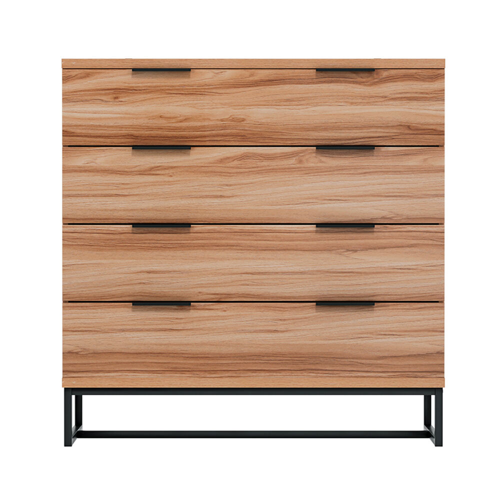 4 Chest of Drawers Cabinet Dresser Table Tallboy Storage Bedroom Rust Oak Price