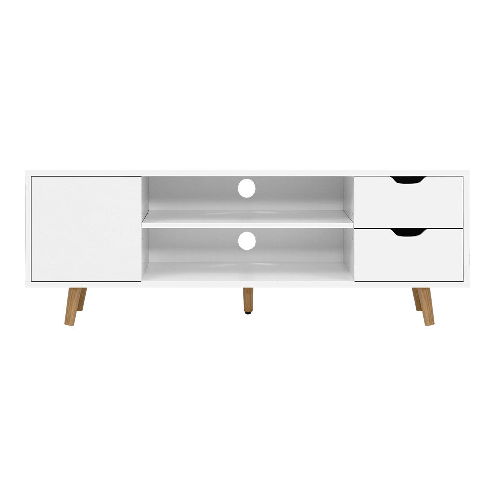 TV Cabinet Entertainment Unit 120cm White Larin Price