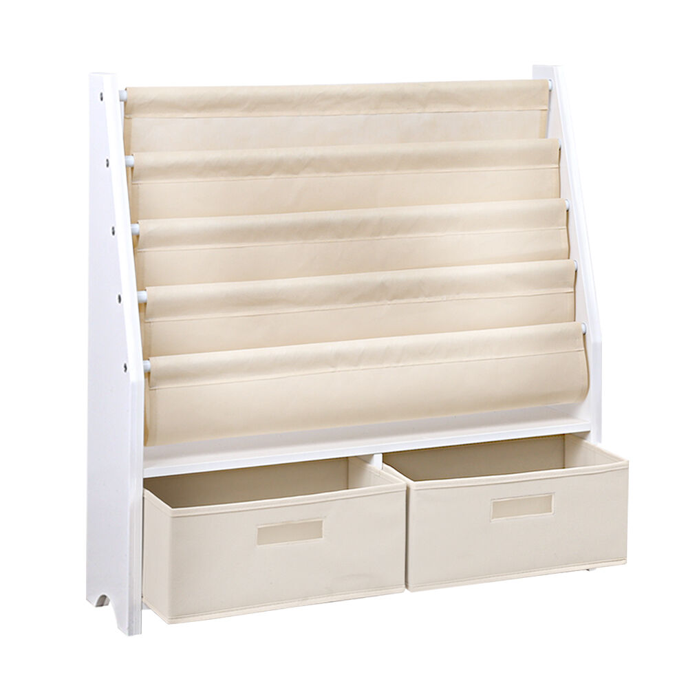 4 Tiers Kids Bookshelf Magazine Rack Children Bookcase Organiser Drawer Price