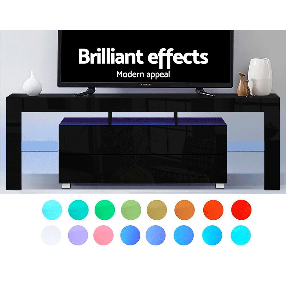 Artiss Entertainment Unit TV Cabinet LED 160cm Black Elo Price