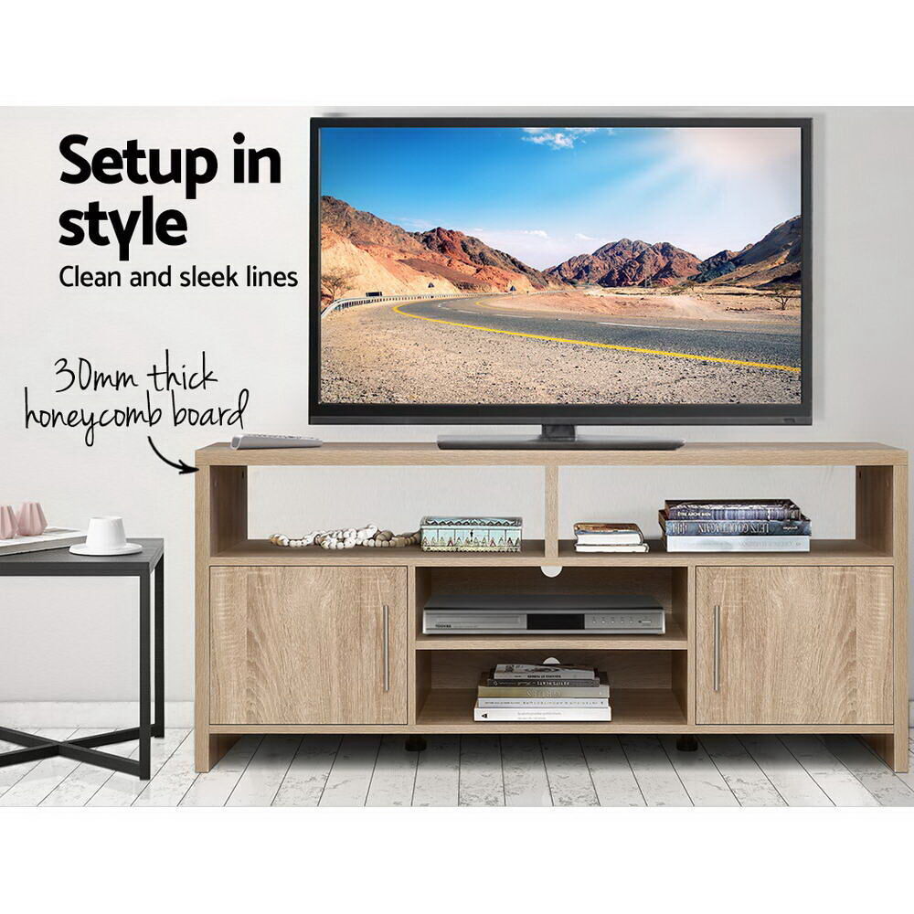 TV Cabinet Entertainment Unit 140cm Oak Ken Price