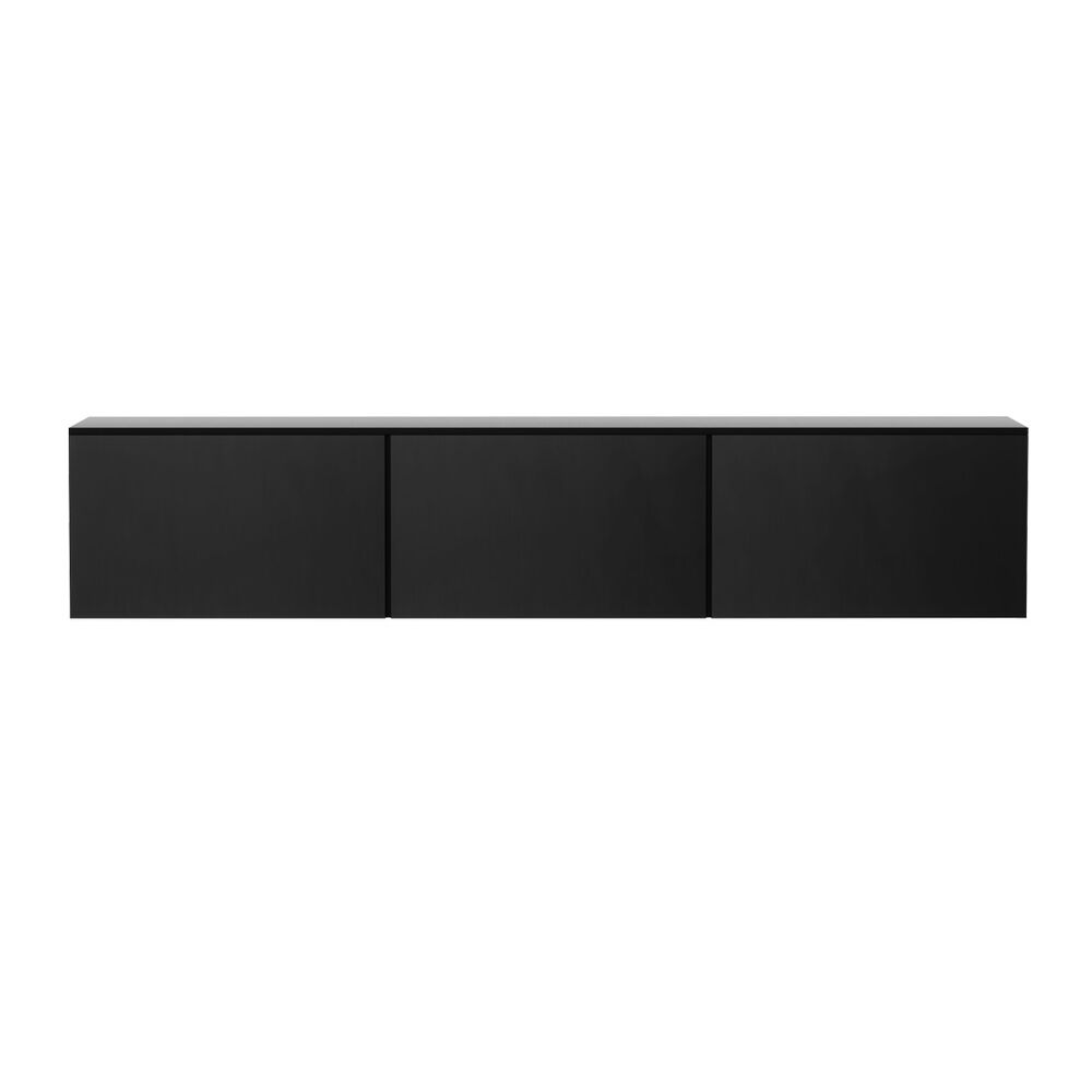 Floating Entertainment Unit TV Cabinet High Glossy Black 3 Cabinets 200CM Price