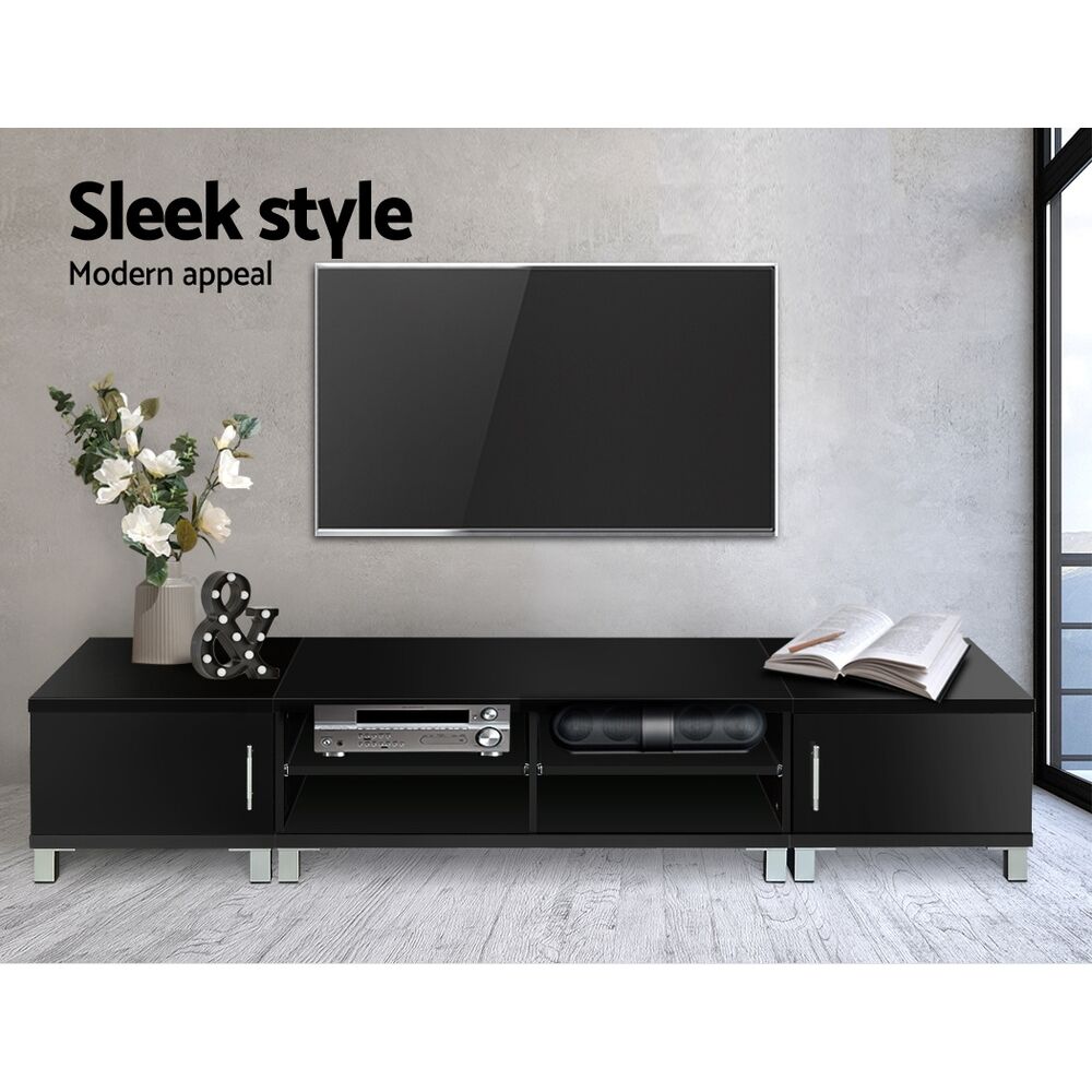 Artiss TV Cabinet Entertainment Unit 190cm Black Danson Price