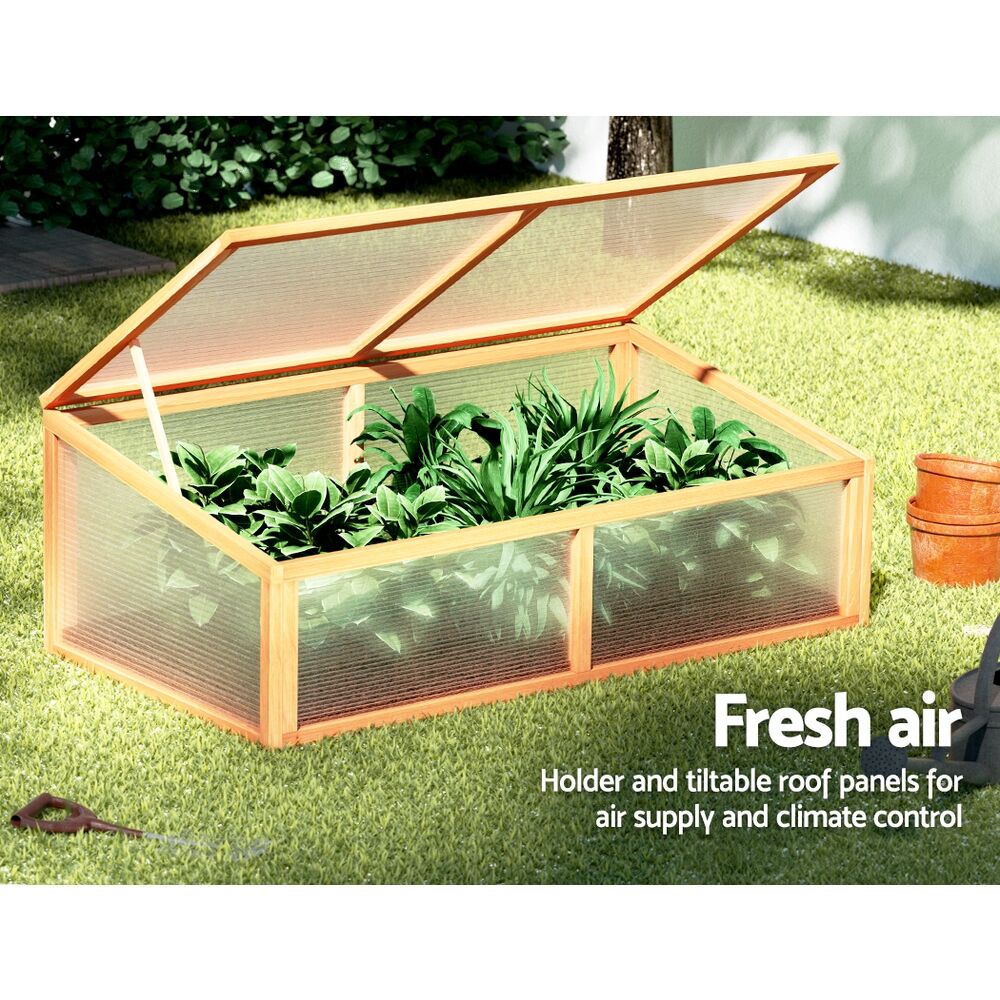 Green Fingers Garden Bed 110x58x42cm Wooden Planter Box Raised Container Growing Price