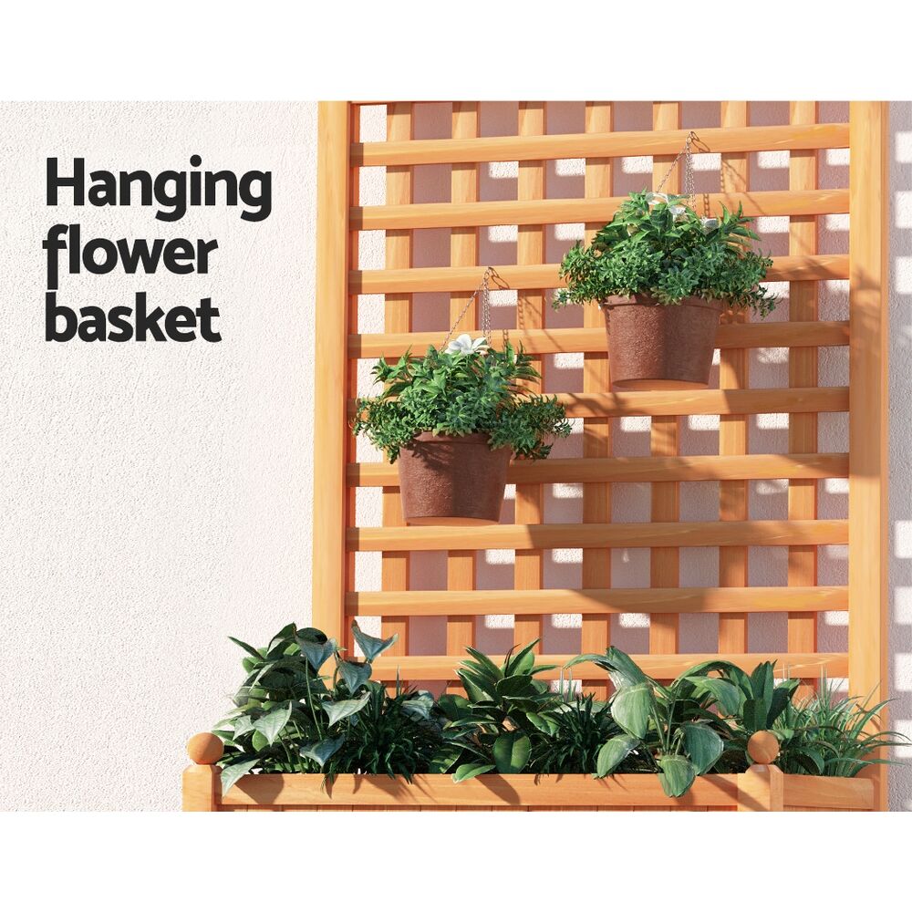 Green Fingers Garden Bed Wooden 64x35x115cm Planter Raised Box Container Trellis Price
