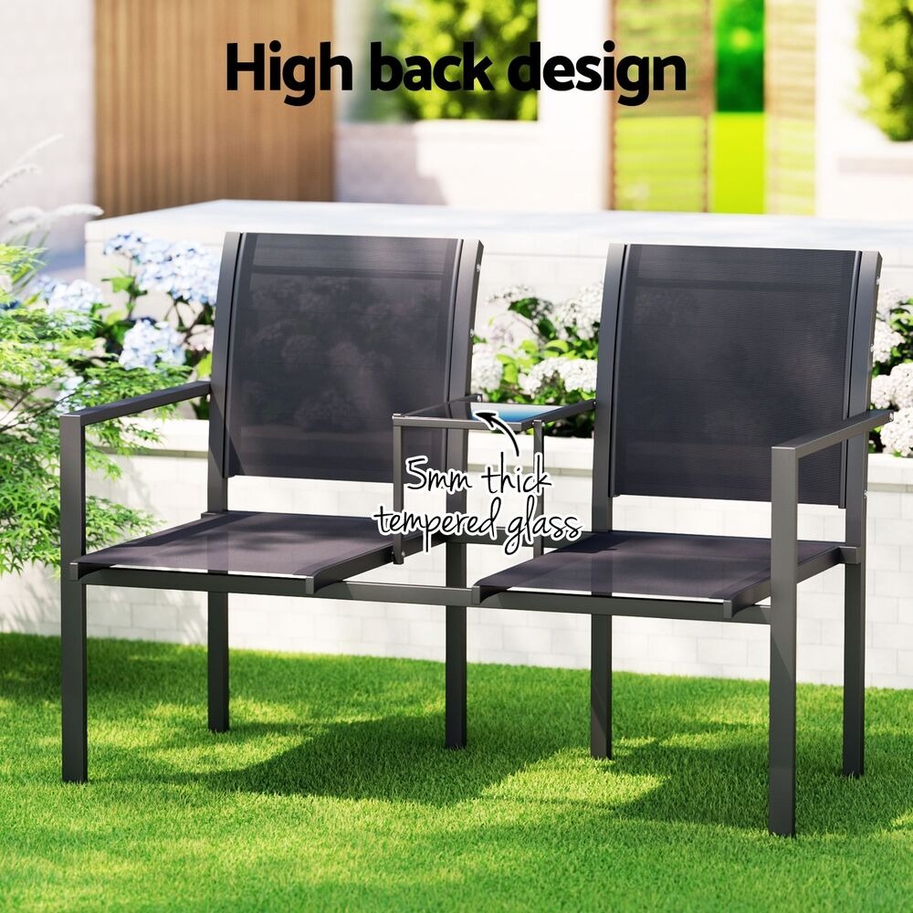Gardeon Outdoor Garden Bench Seat Chair Table Loveseat Patio Furniture Park Price